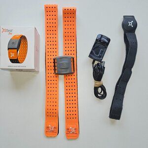 2 Orange  Theory Heart Rate Monitors with extra straps & chargers